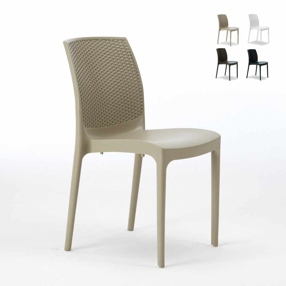 56/ x 46/ x 84/ cm Verde polimerico Antracite GRAND SOLEIL Grandsoleil Boheme Greenpol Sedia impilabile